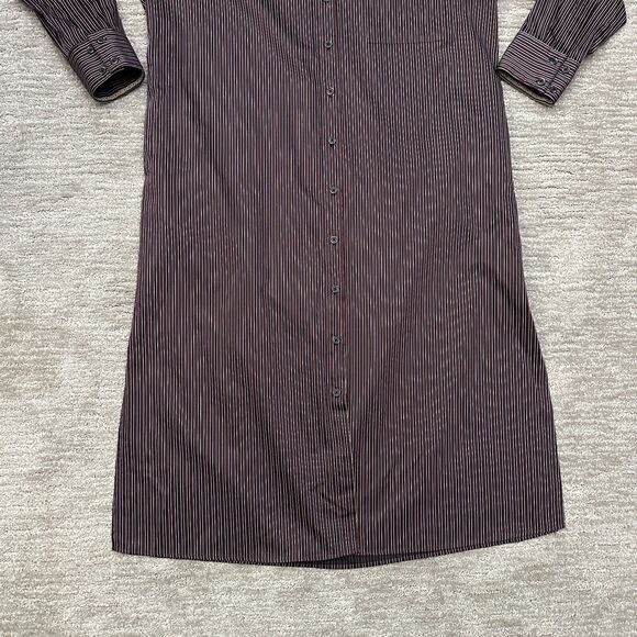 Peruvian Connection x Glenda Bailey Dress Womens Large Striped Shirt Pockets - Picture 3 of 12